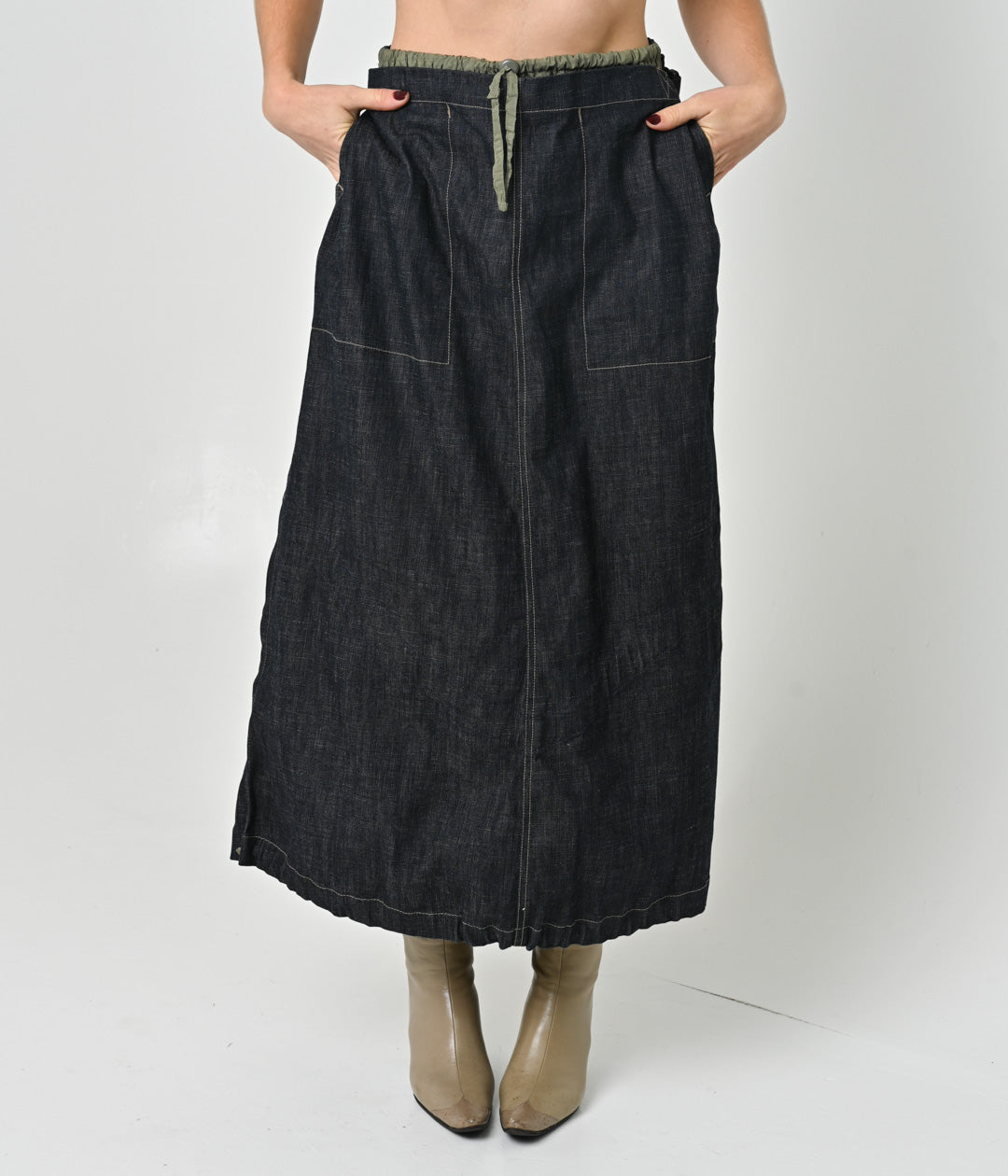 Marithé et François Girbaud Denim Utility Skirt
