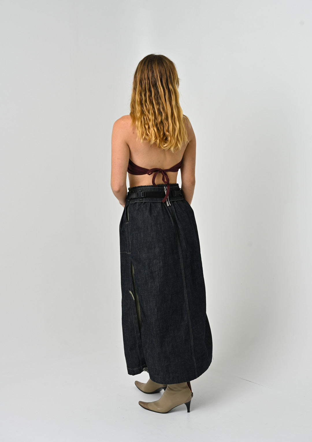 Marithé et François Girbaud Denim Utility Skirt