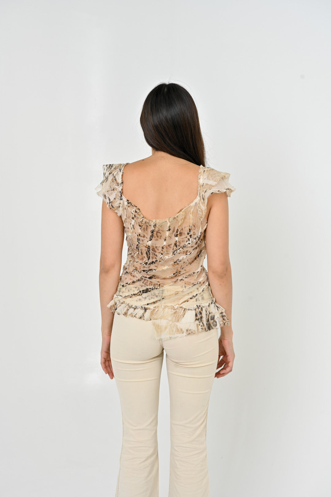 Ruffle Safari Blouse