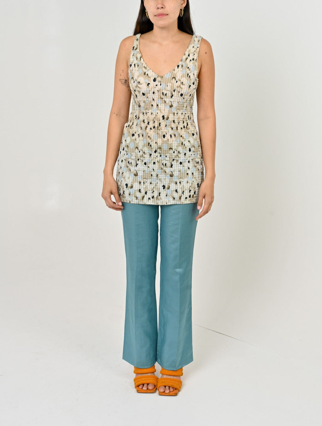 Armani Geometric Crinkle Blouse