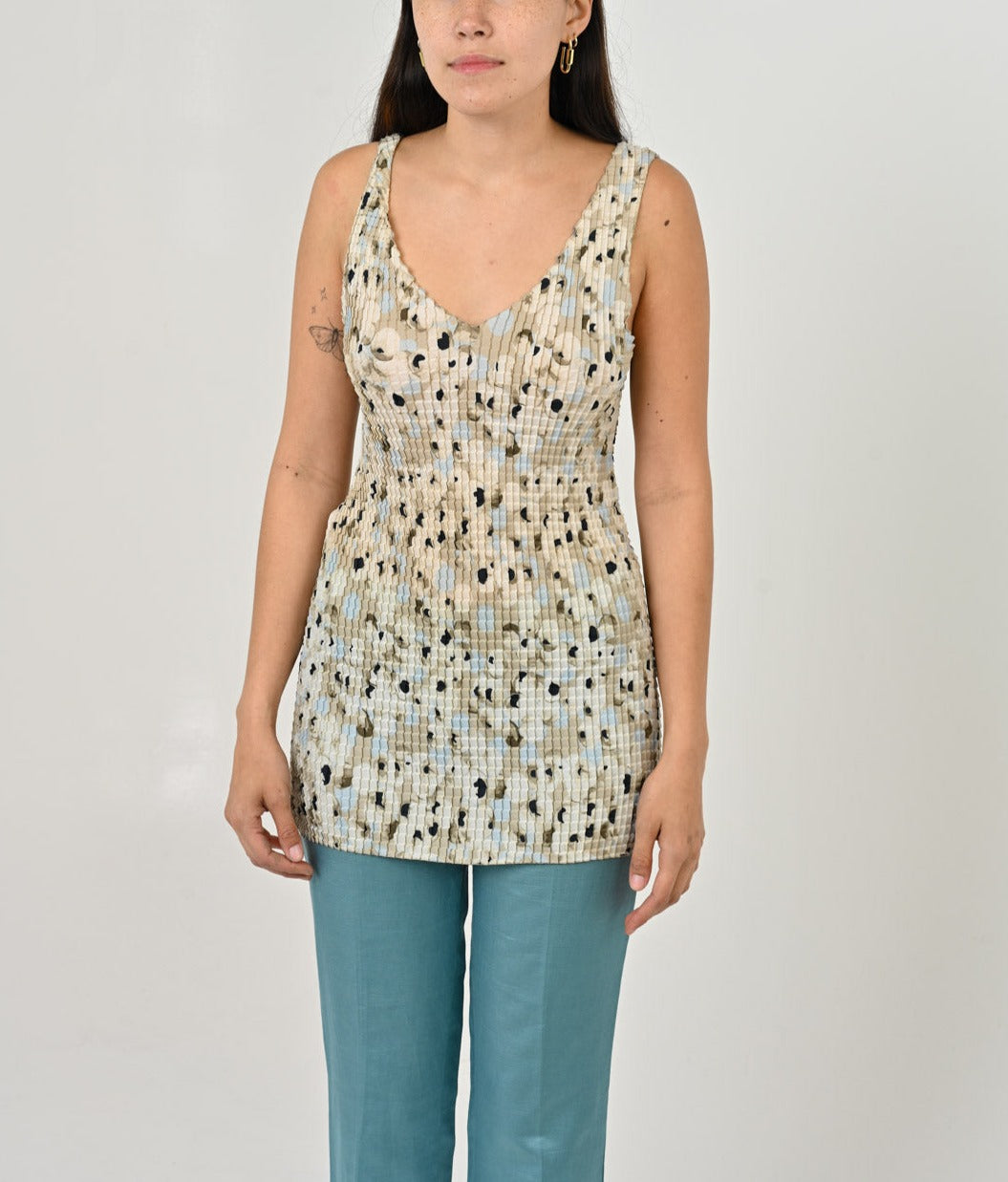Armani Geometric Crinkle Blouse