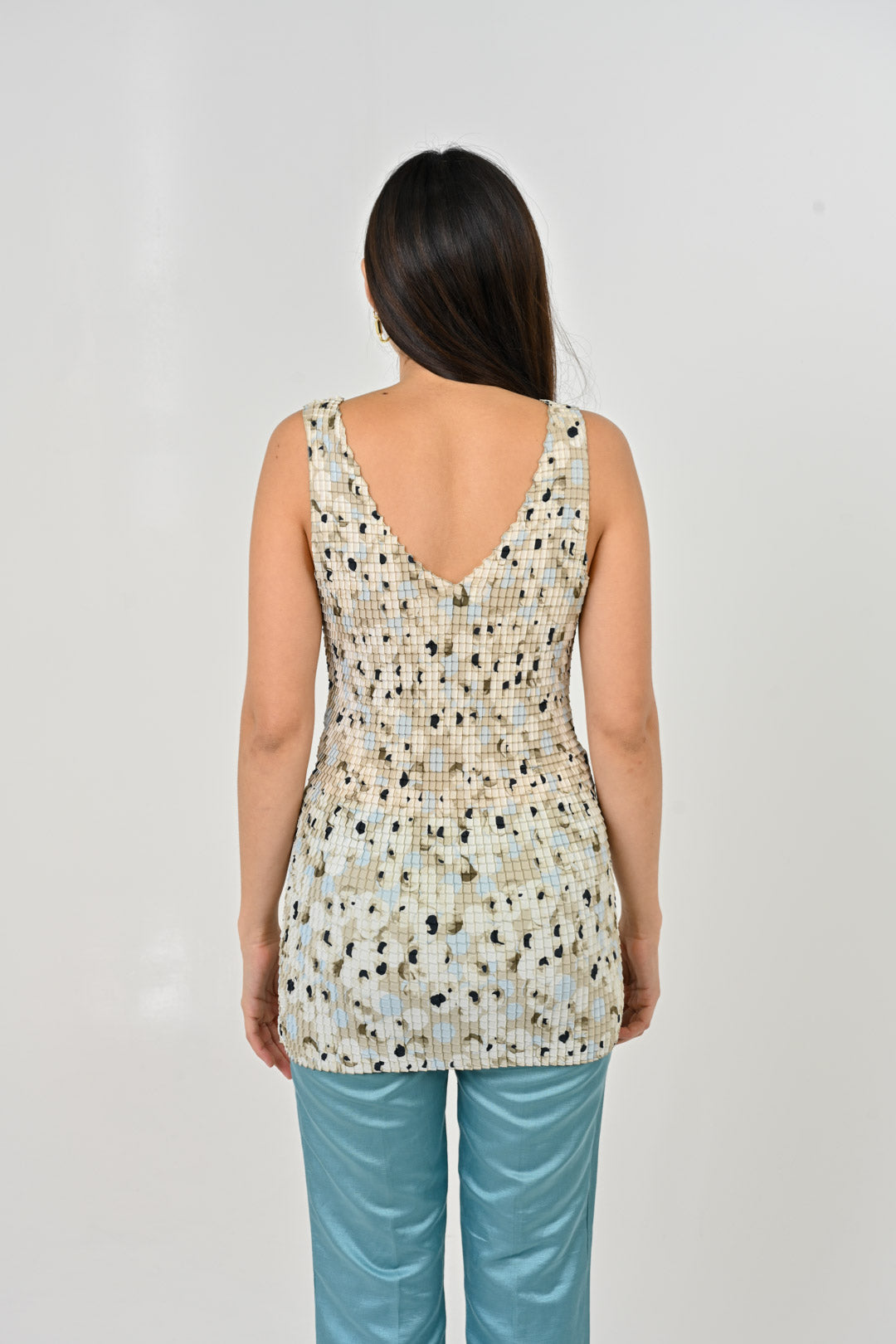 Armani Geometric Crinkle Blouse