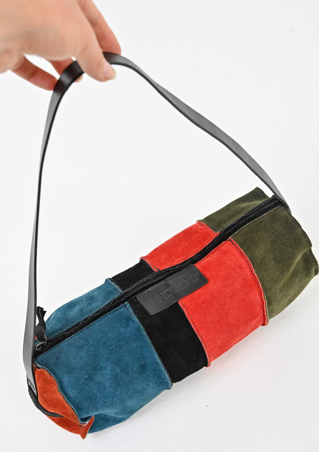 Fendi Colorblock Suede Purse