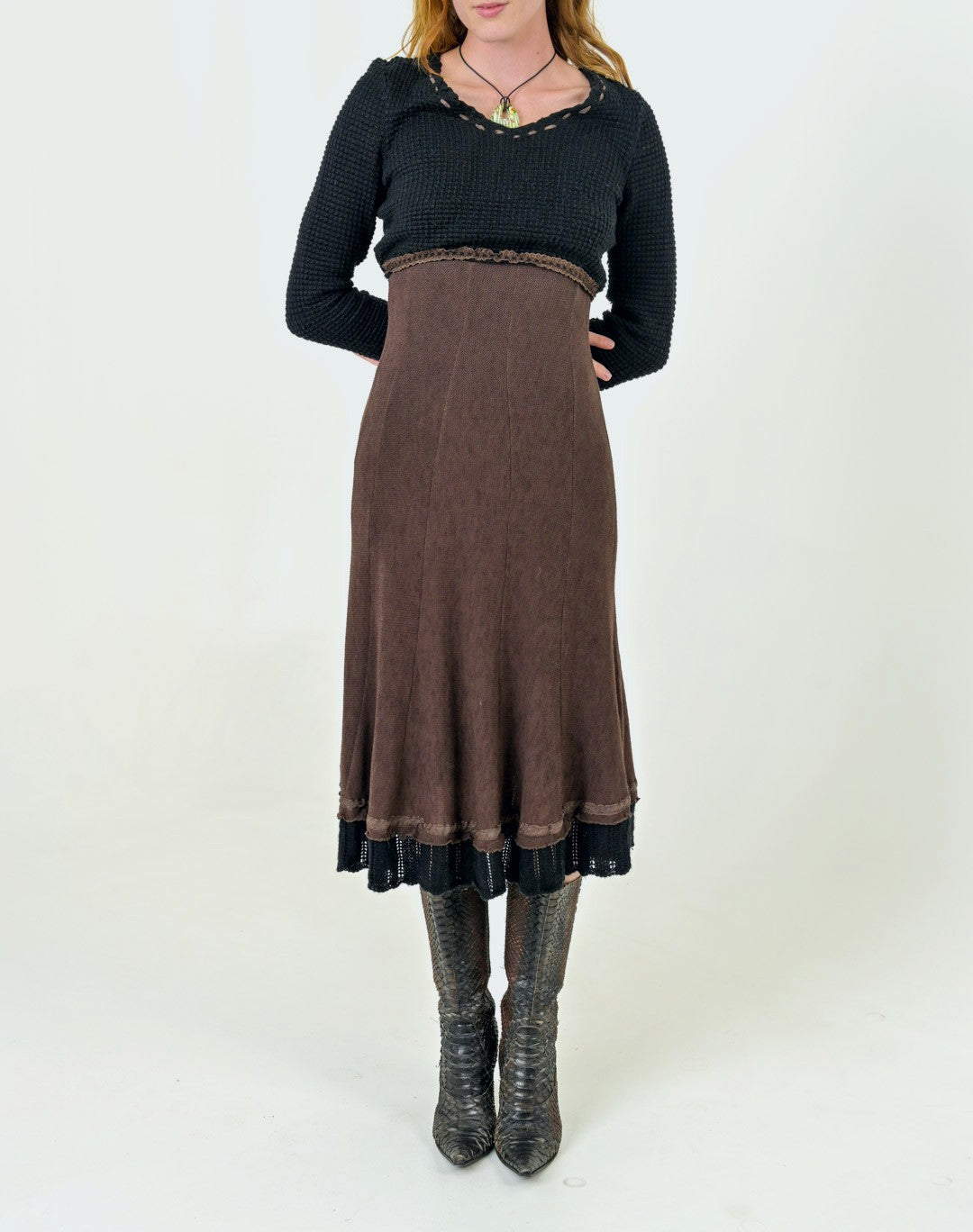 Wool Overlay Dress