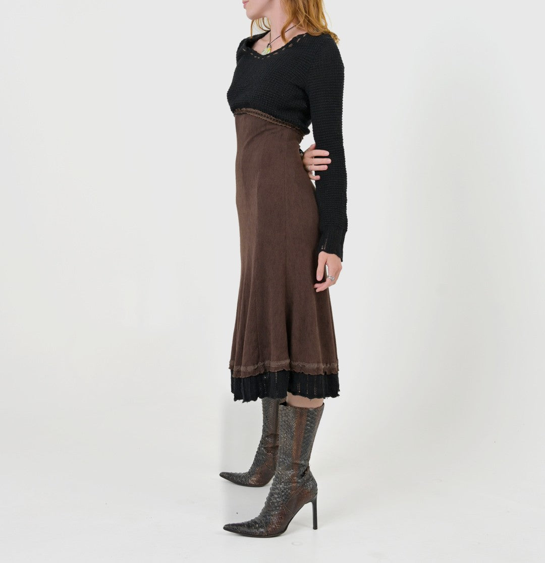 Wool Overlay Dress