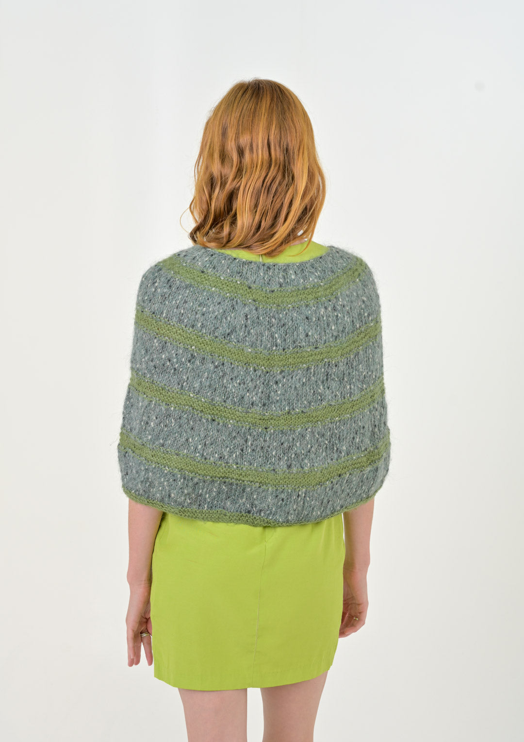 Hand-Knit Moss Cape