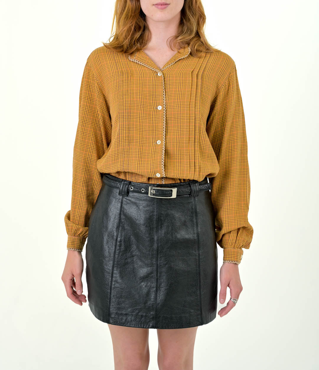 Fiorucci Houndstooth Prairie Blouse