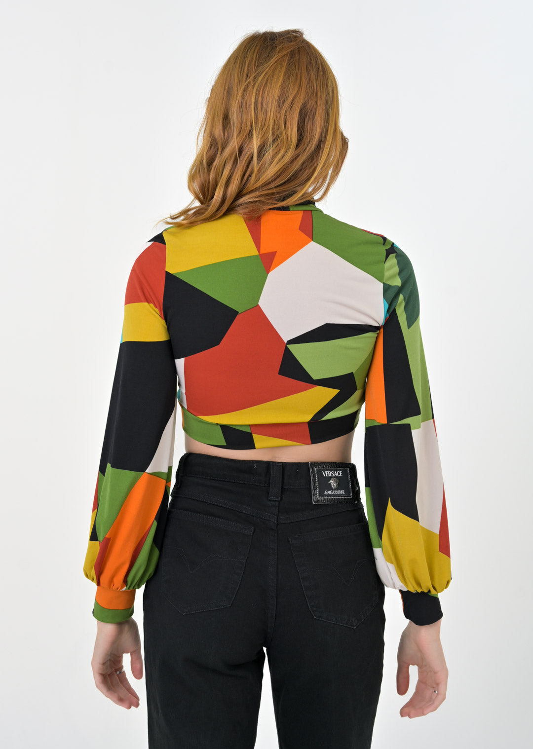 Graphic Balloon Sleeve Top