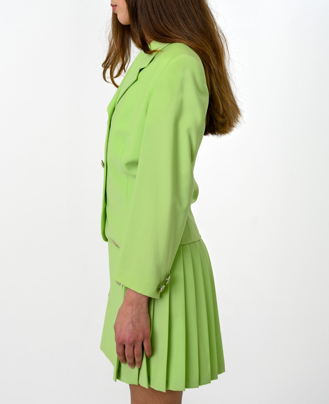 Spring 1994 Versace Lime Skirt Suit