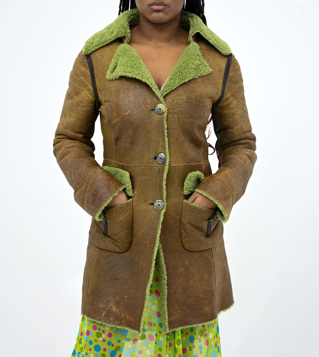 Mint Shearling Coat