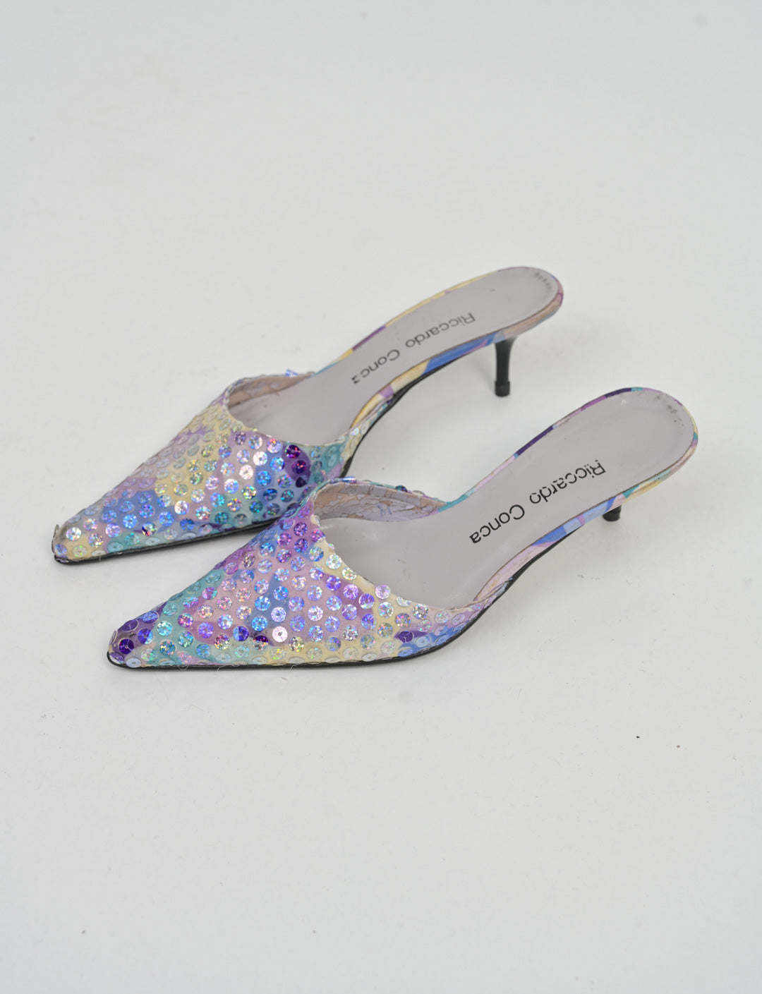 Periwinkle Sequin Mules (38)