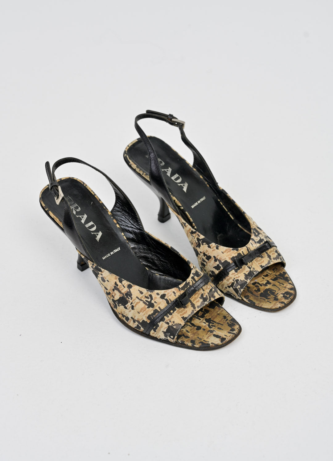 Prada Slingback Safari Heels (38)