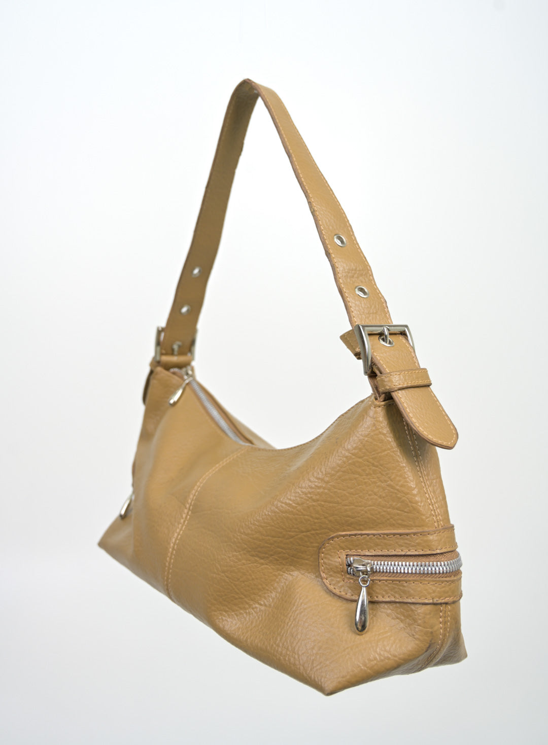 Cappuccino Leather Zip Purse