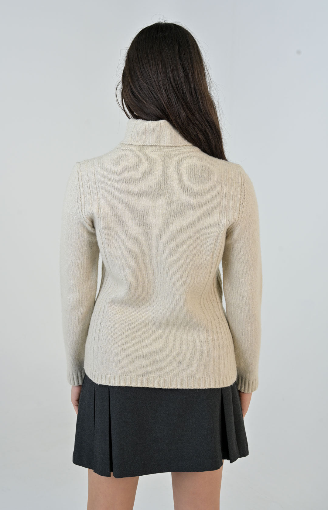 Floral Pane Wool Knit