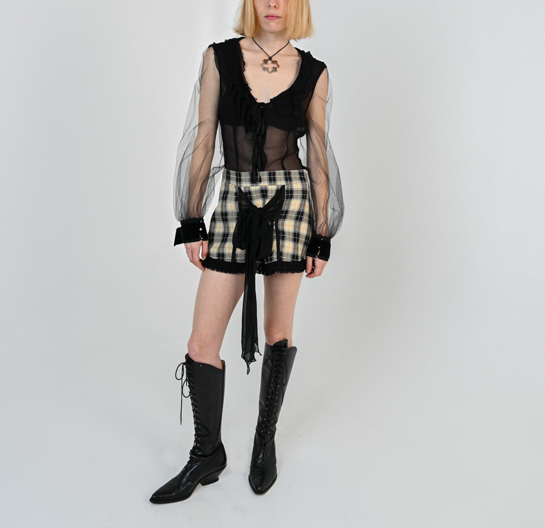Silk Organza Lantern Blouse