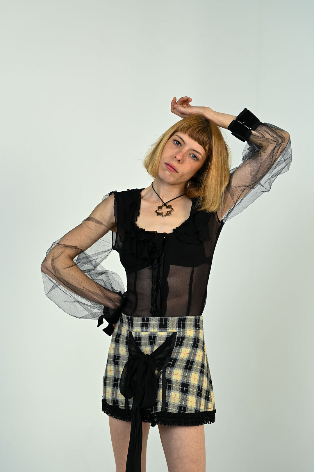 Silk Organza Lantern Blouse