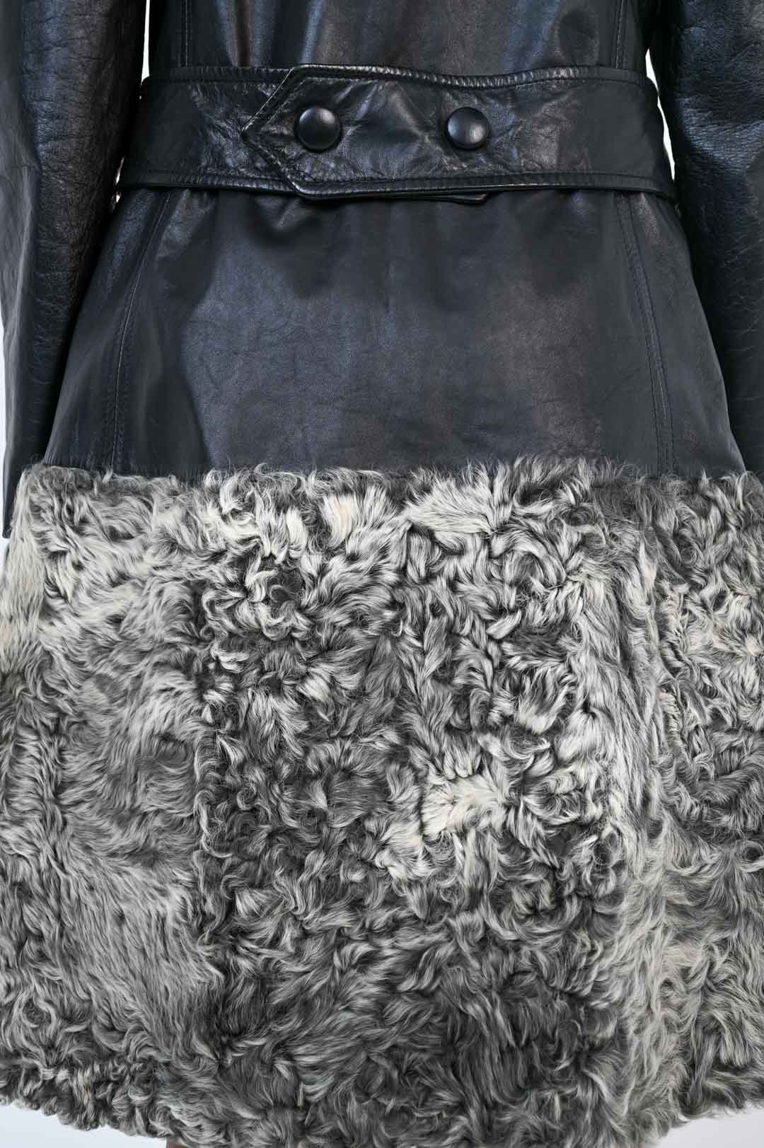 Astrakhan Leather Coat