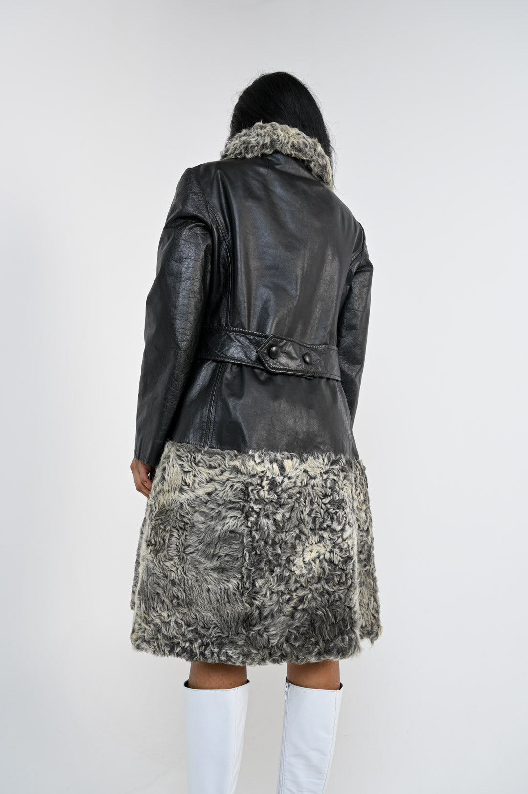 Astrakhan Leather Coat