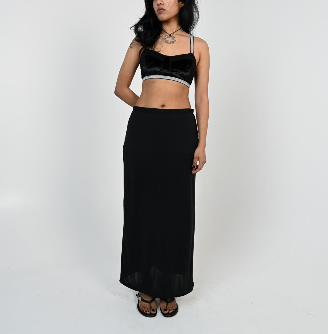 Richmond Obsidian Slit Skirt