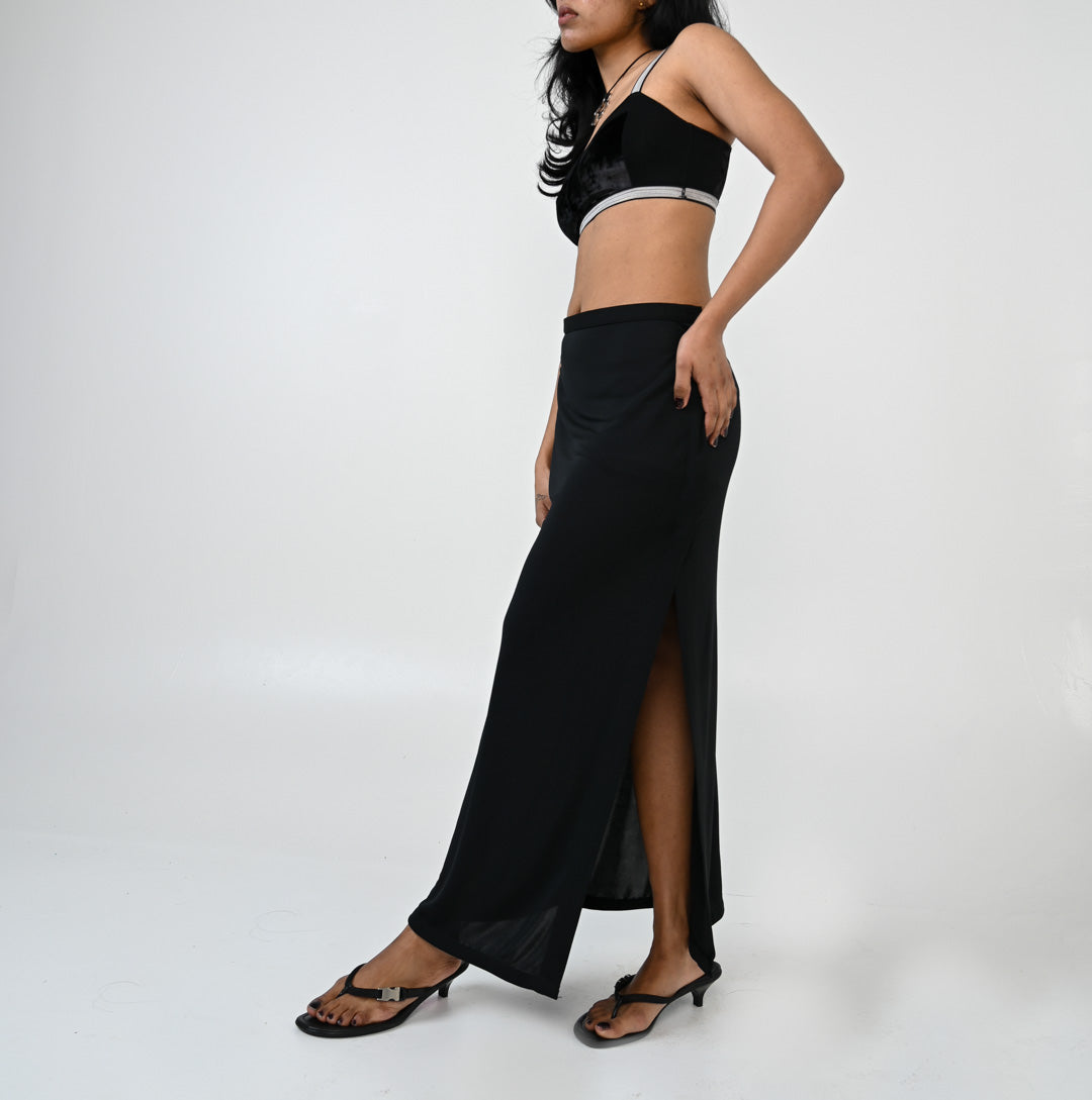 Richmond Obsidian Slit Skirt