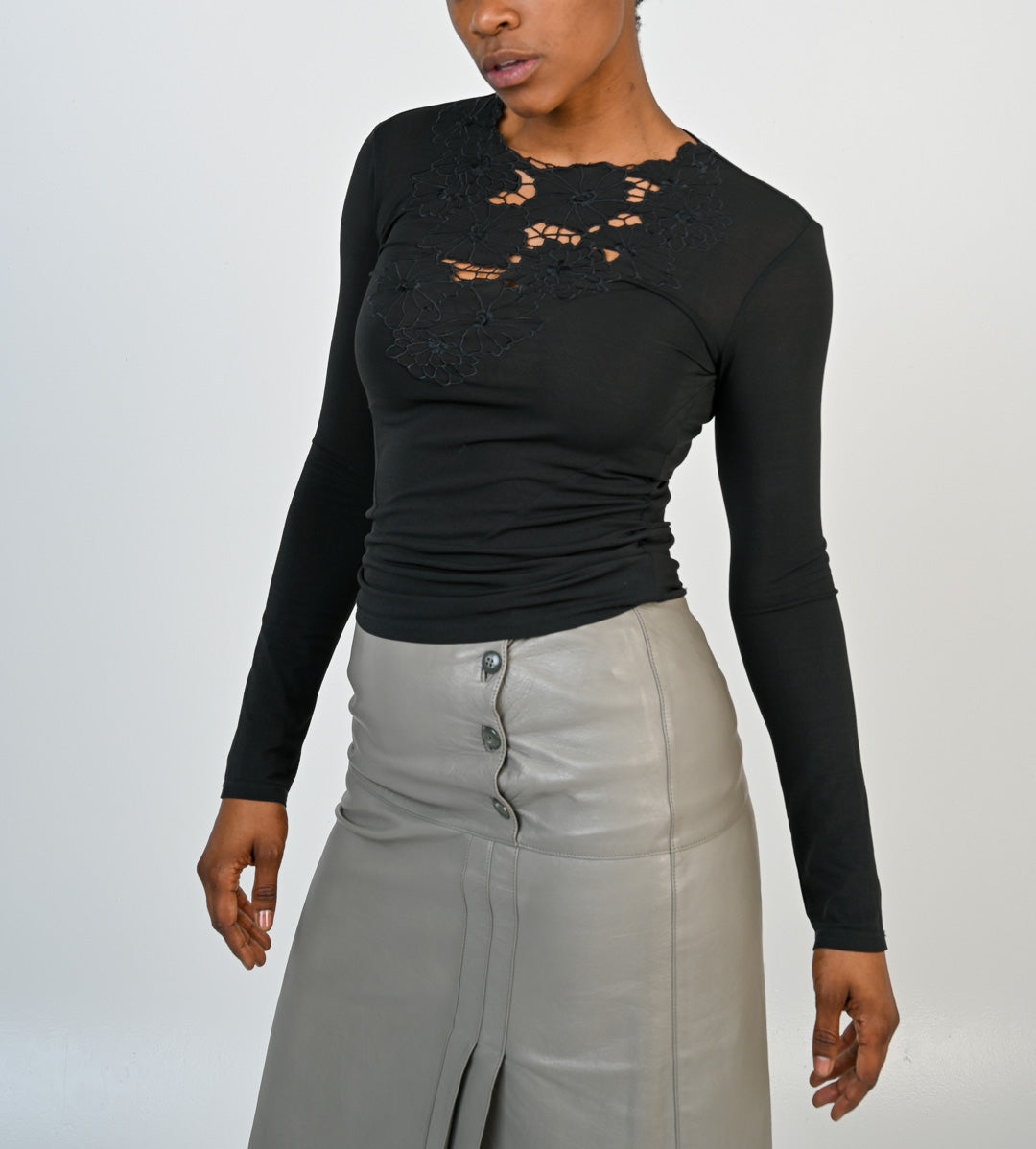 Versace Flora Stretch Top