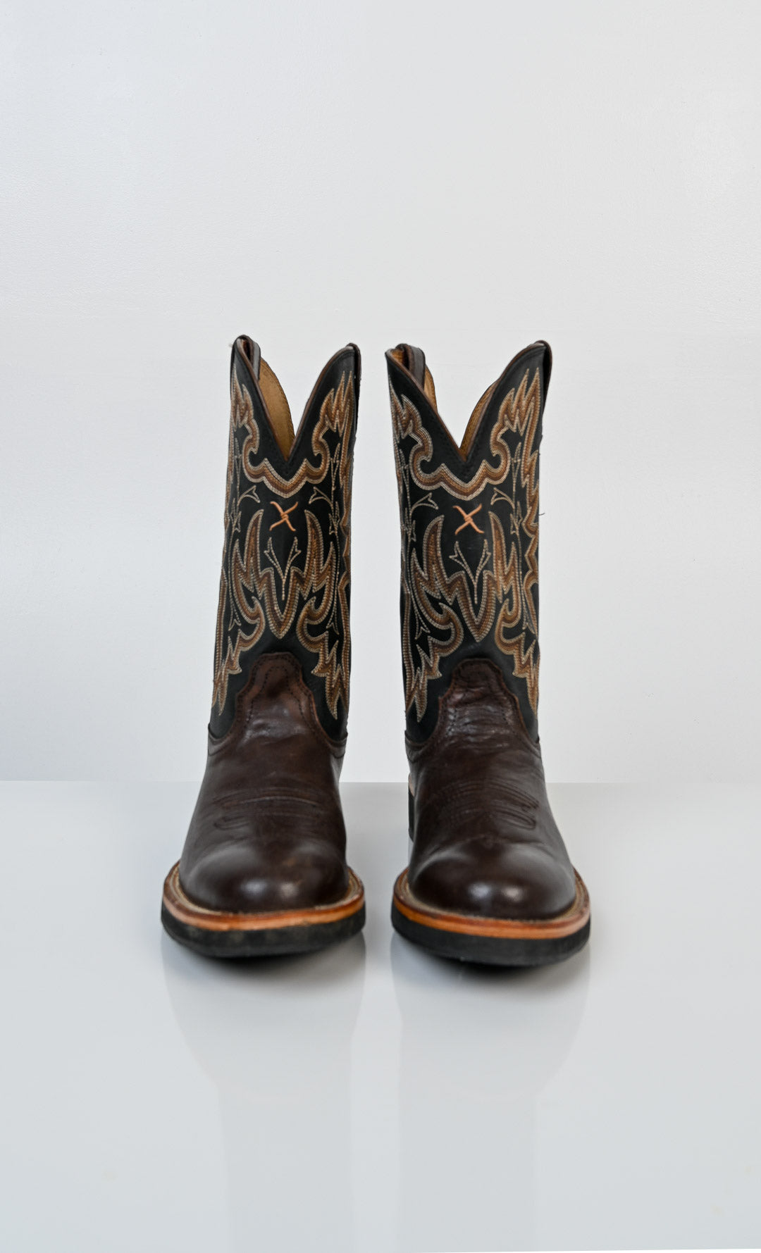 Cocoa Leather Cowgirl Boots (36/37)