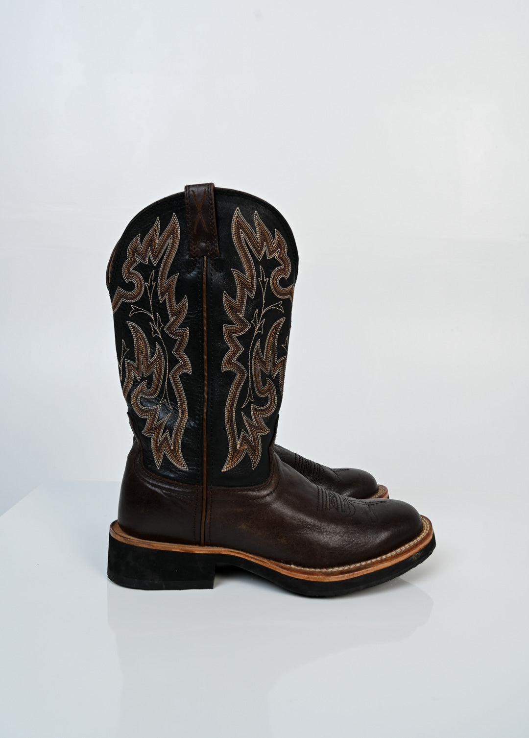 Cocoa Leather Cowgirl Boots (36/37)