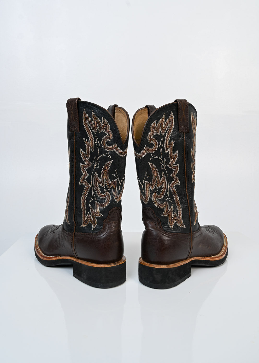 Cocoa Leather Cowgirl Boots (36/37)