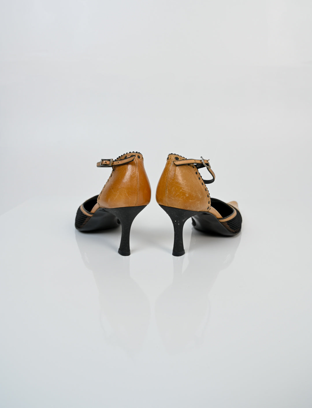 Leather Cage Pumps (37.5)