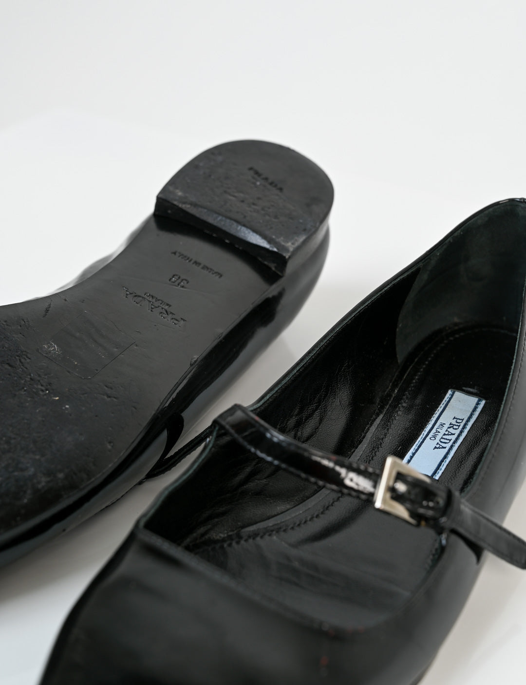 Prada Patent Leather Mary Janes (38)