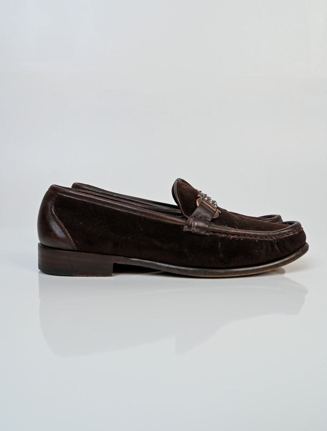 Salvatore Ferragamo Cocoa Velvet Loafers (37.5)