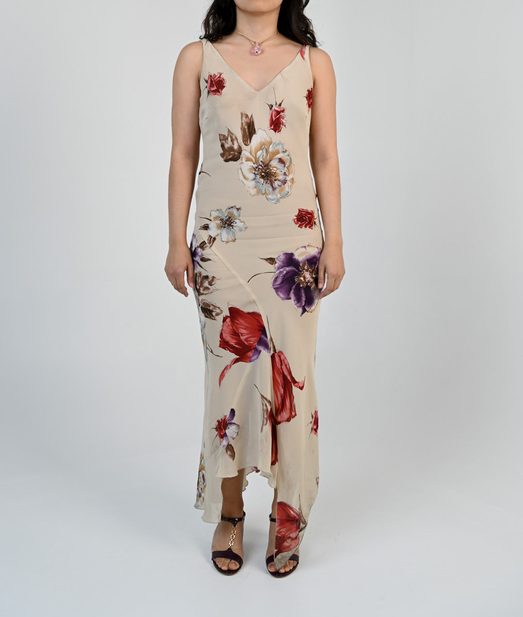 Beige Bouquet Dress