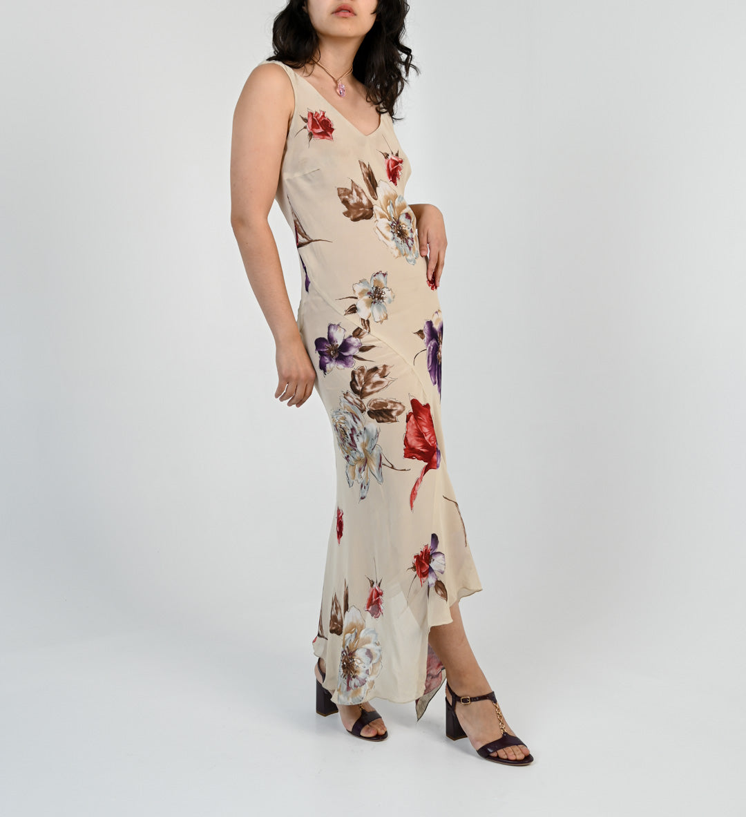 Beige Bouquet Dress