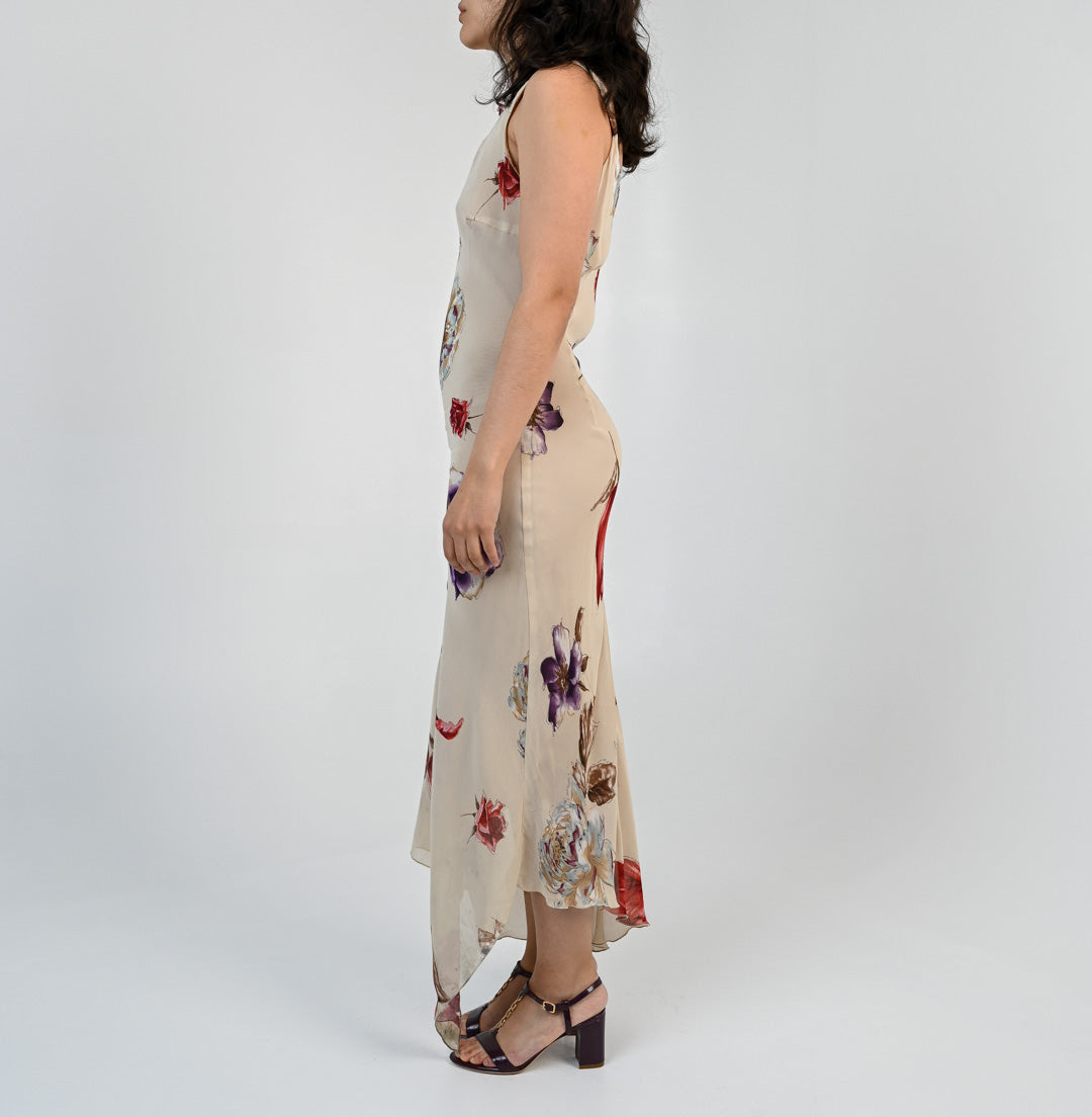 Beige Bouquet Dress