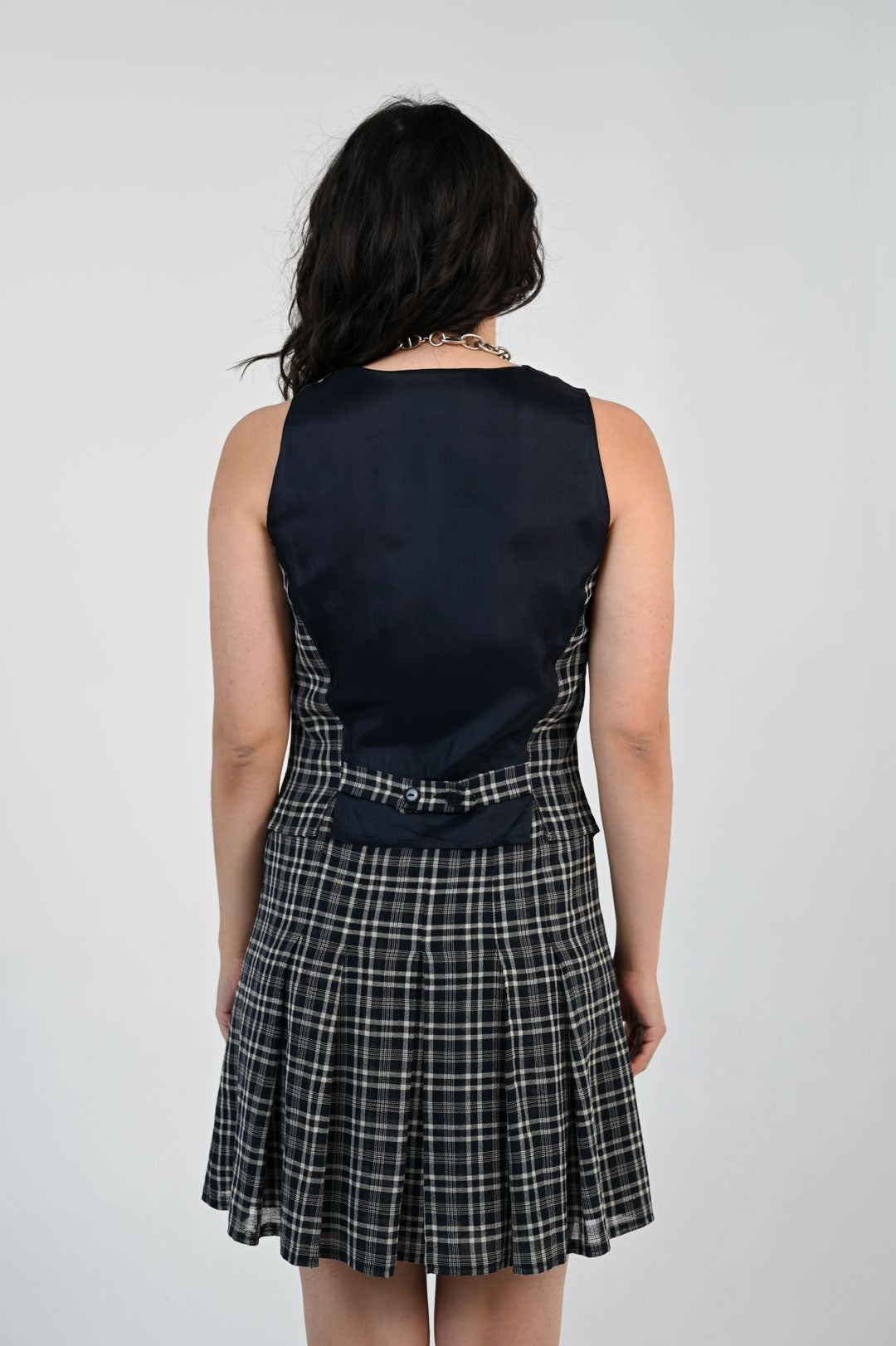 Midnight Plaid Dress
