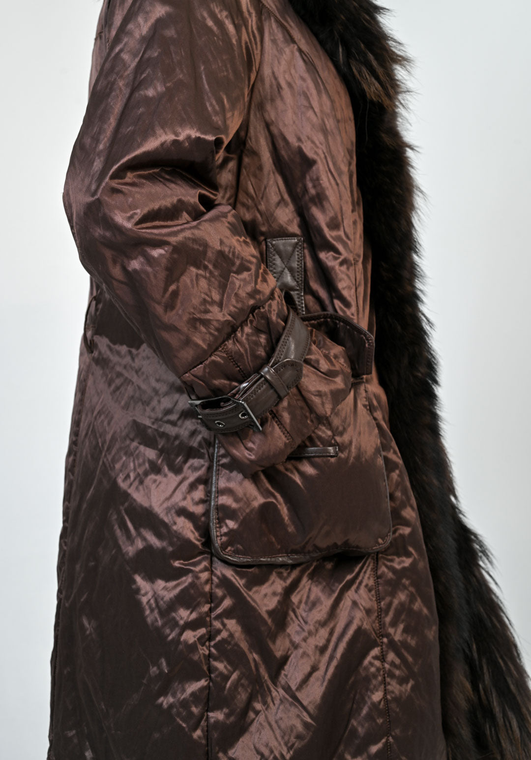 Raccoon Fur Chocolate Coat