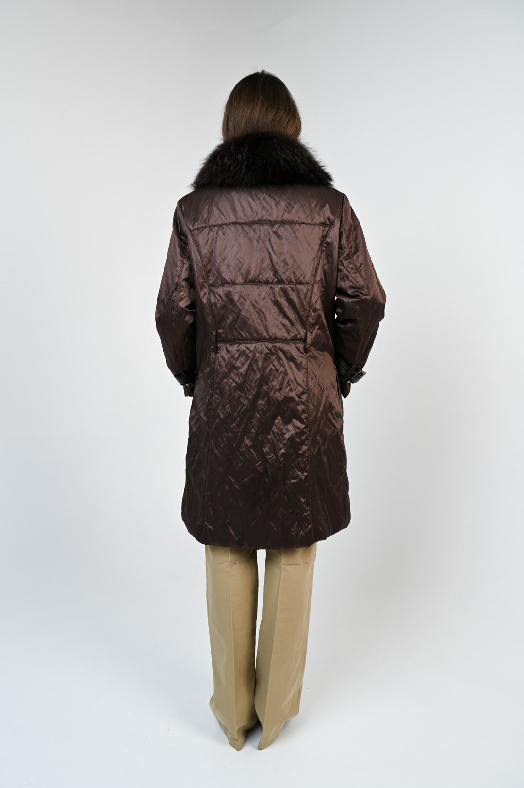 Raccoon Fur Chocolate Coat