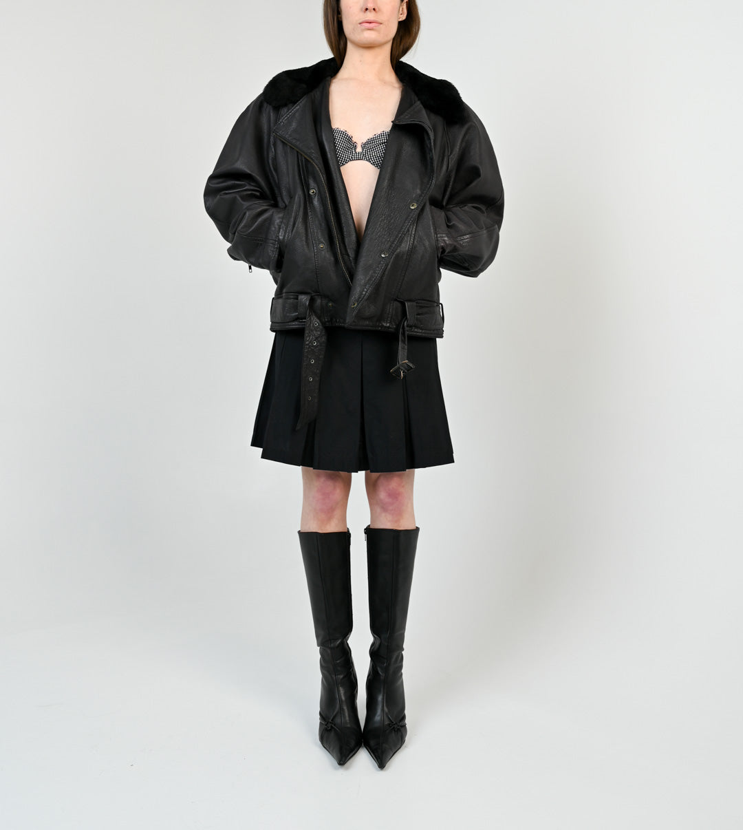 Kenzo Lambskin Shearling Aviator Jacket