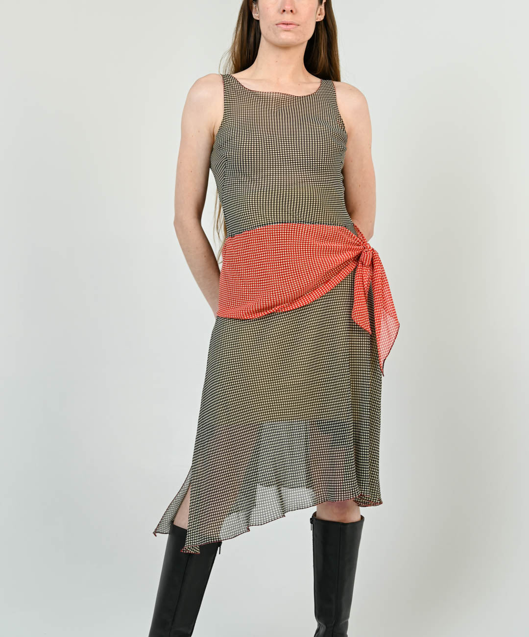 Graphic Illusion Knot Dress