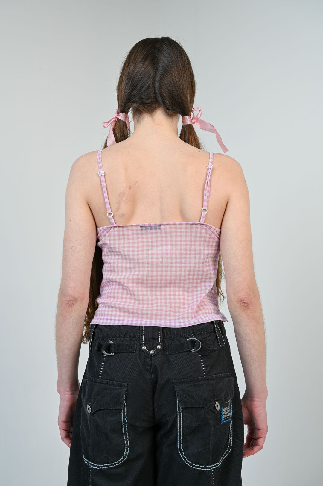 Raspberry Gingham Camisole