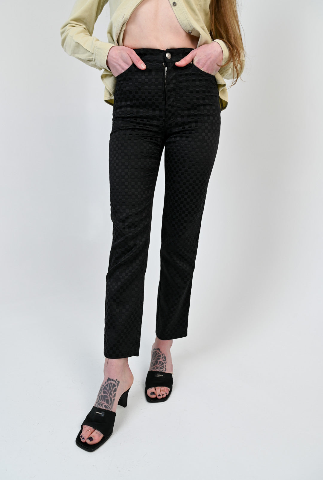 Versace Ink Checkered Pants