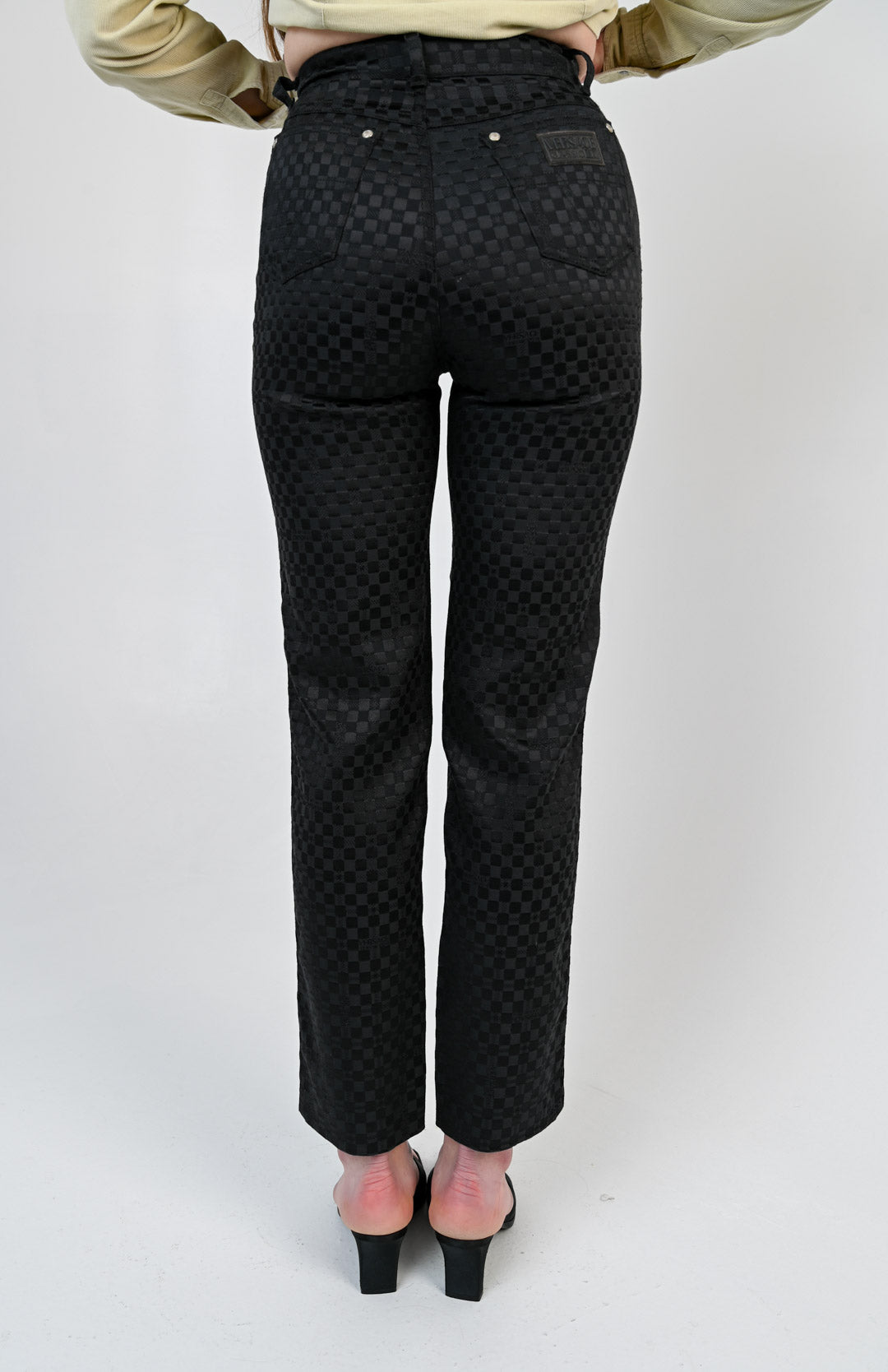 Versace Ink Checkered Pants
