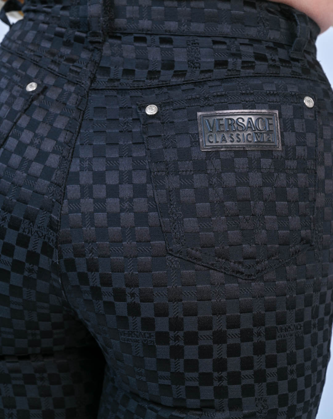 Versace Ink Checkered Pants