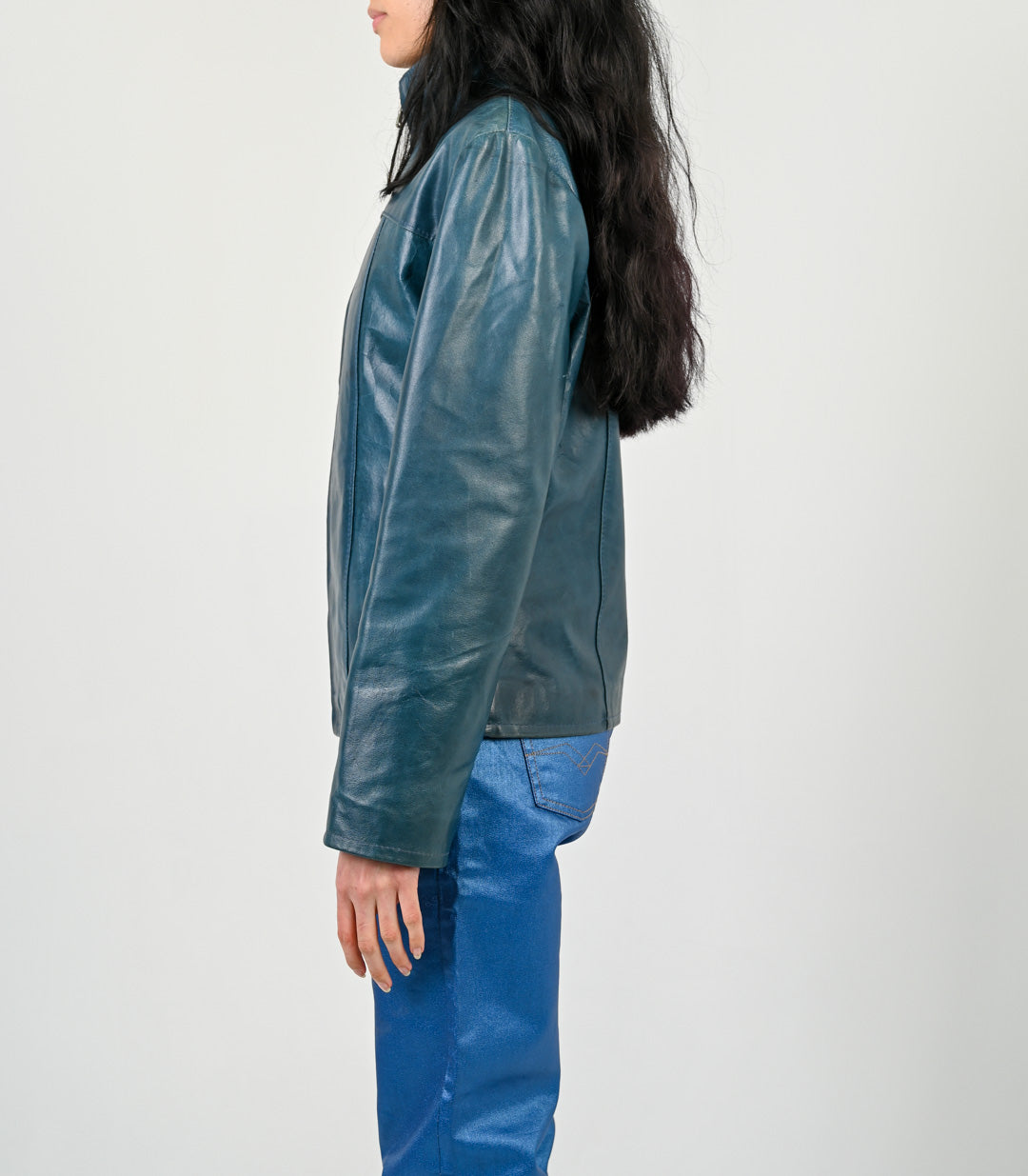 Teal Leather Jacket