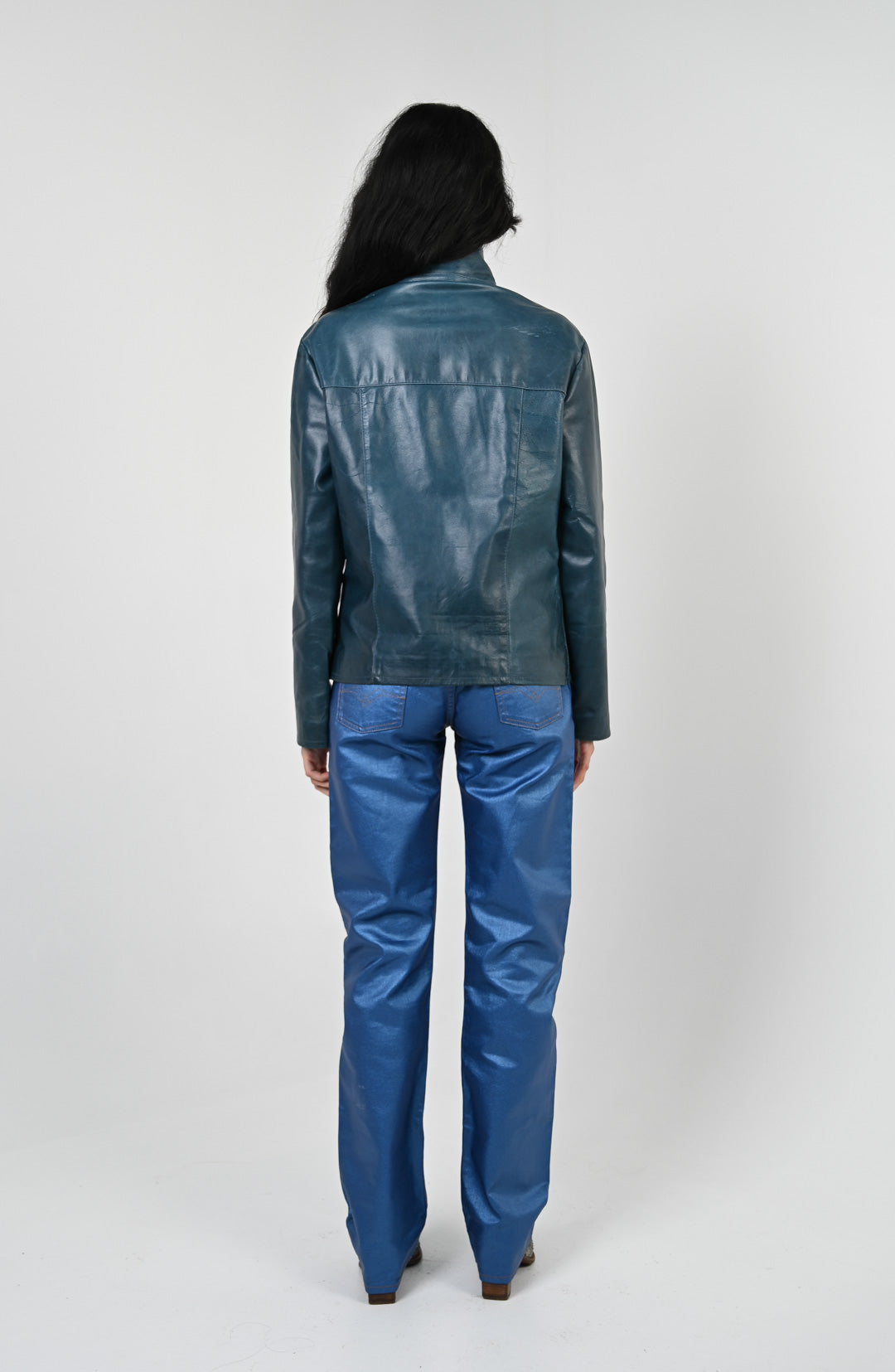 Teal Leather Jacket