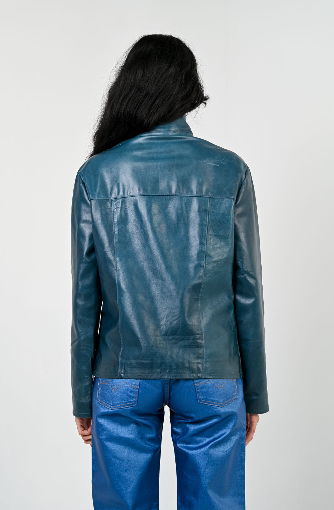 Teal Leather Jacket