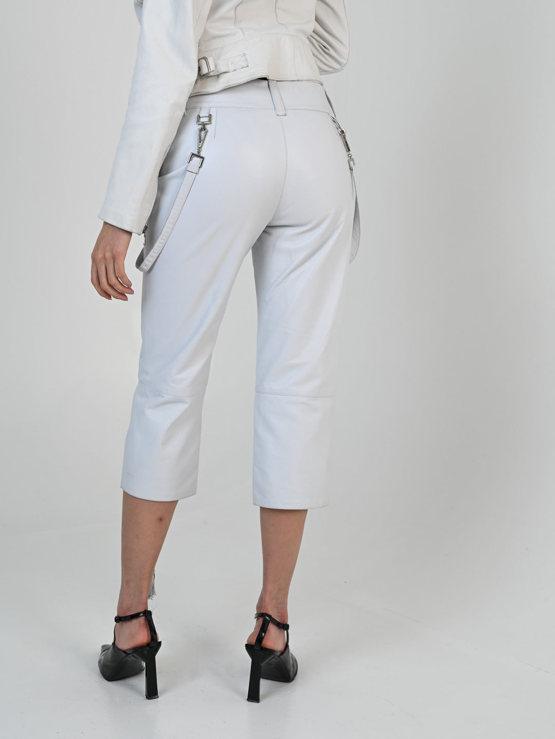 Bianco Leather Capri Pants