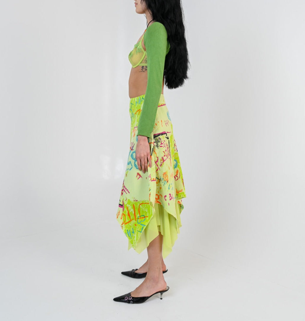 Scribble Handkerchief Skirt