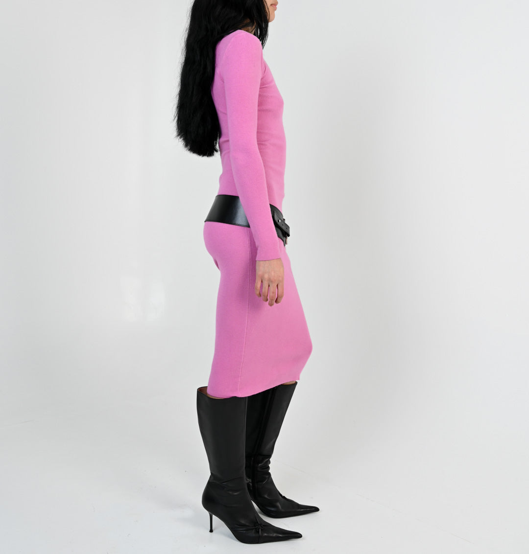 Rose Sweater-Knit Dress