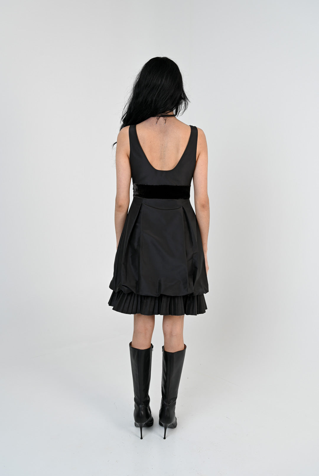 Silky Noir Party Dress